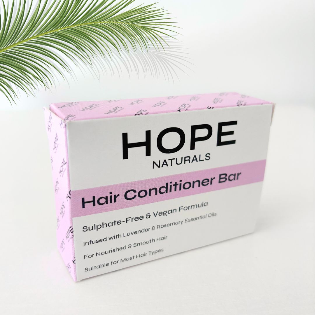 Hope Naturals Plastic Free Conditioner Bar – Natural Vegan Haircare – Made in the UK - Sulphate Free - Essential Oils - Lavender, Rosemary