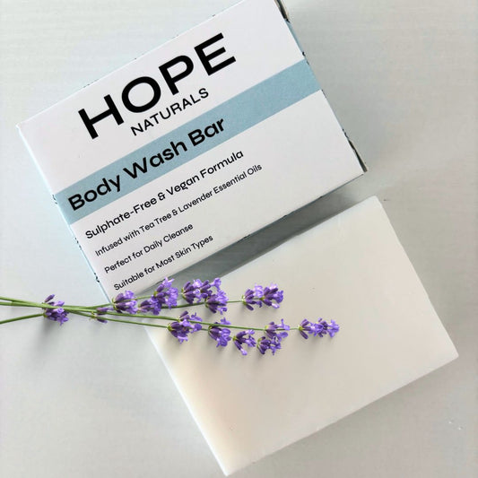 Body Wash Bar Bundle x4 - Tea Tree & Lavender, Natural, Vegan, Plastic-Free, Sulphate-Free