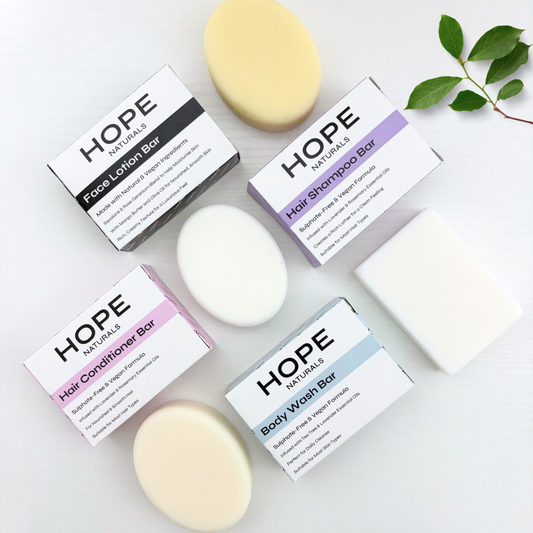Hair & Body Care Box – Eco-Friendly Subscription, Wellness in a Box, Shampoo, Conditioner, Body Wash & Moisturiser, Plastic-Free, Sulphate Free, Made in the UK
