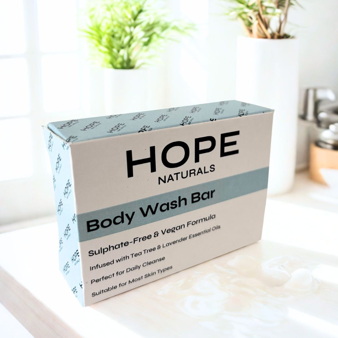 Body Wash Bar: Tea Tree & Lavender, Natural, Vegan, Plastic-Free, Sulphate-Free, Made in UK
