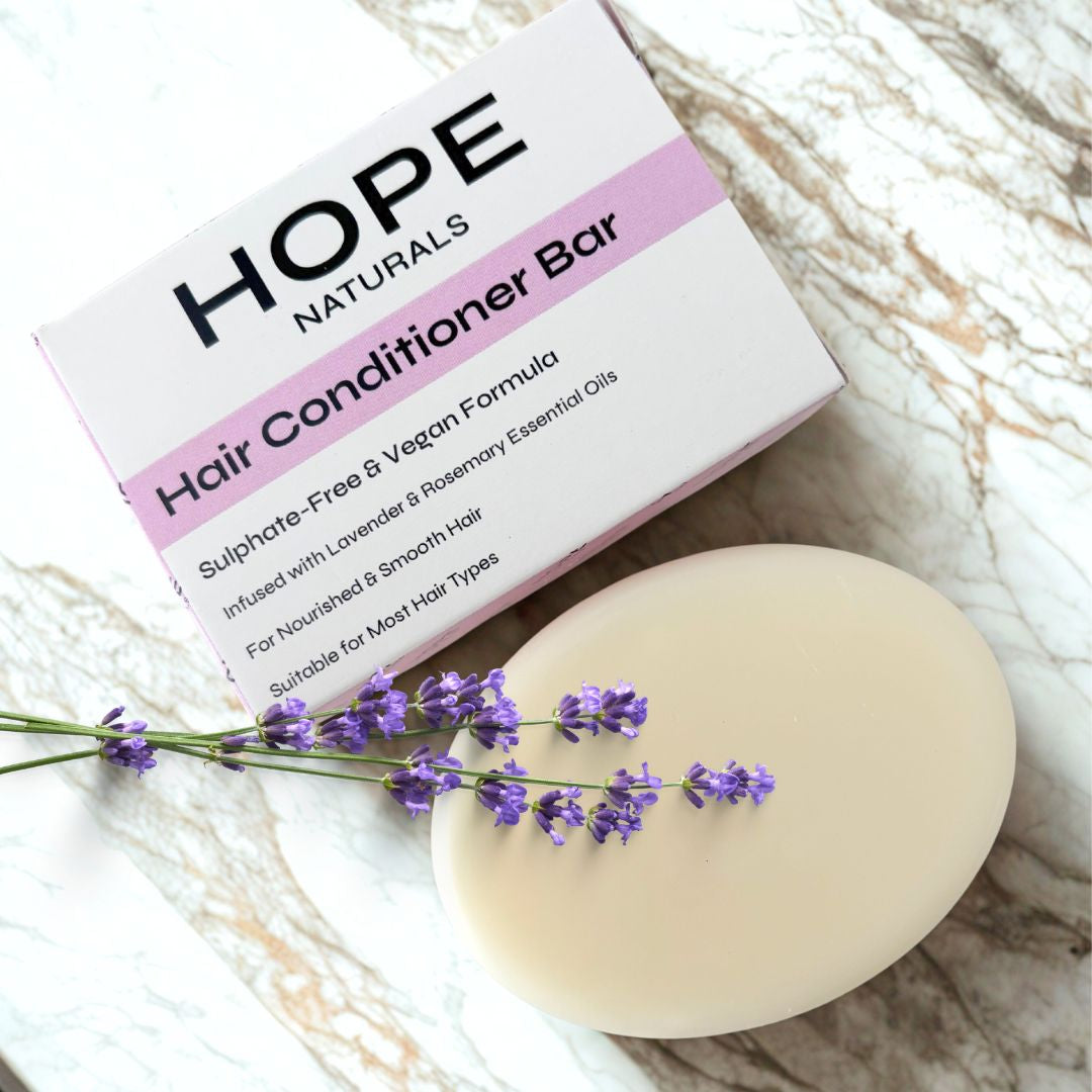 Hair Conditioner Bar: Lavender & Rosemary, Natural, Vegan, Sulphate-Free, Plastic-Free, Made in UK