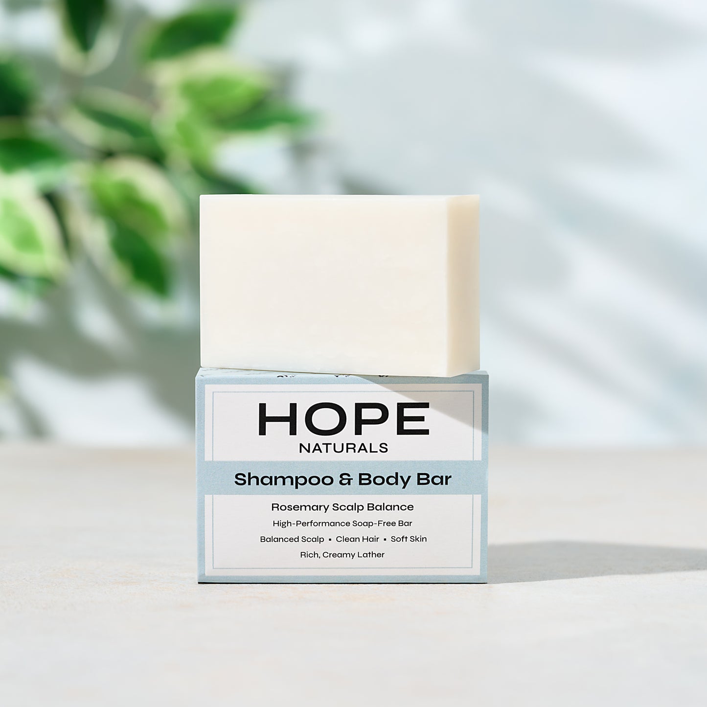 Rosemary Shampoo & Body Bar - Soap‑Free, Sulphate‑Free, pH‑Balanced Solid Cleanser for Sensitive Scalp (100g)