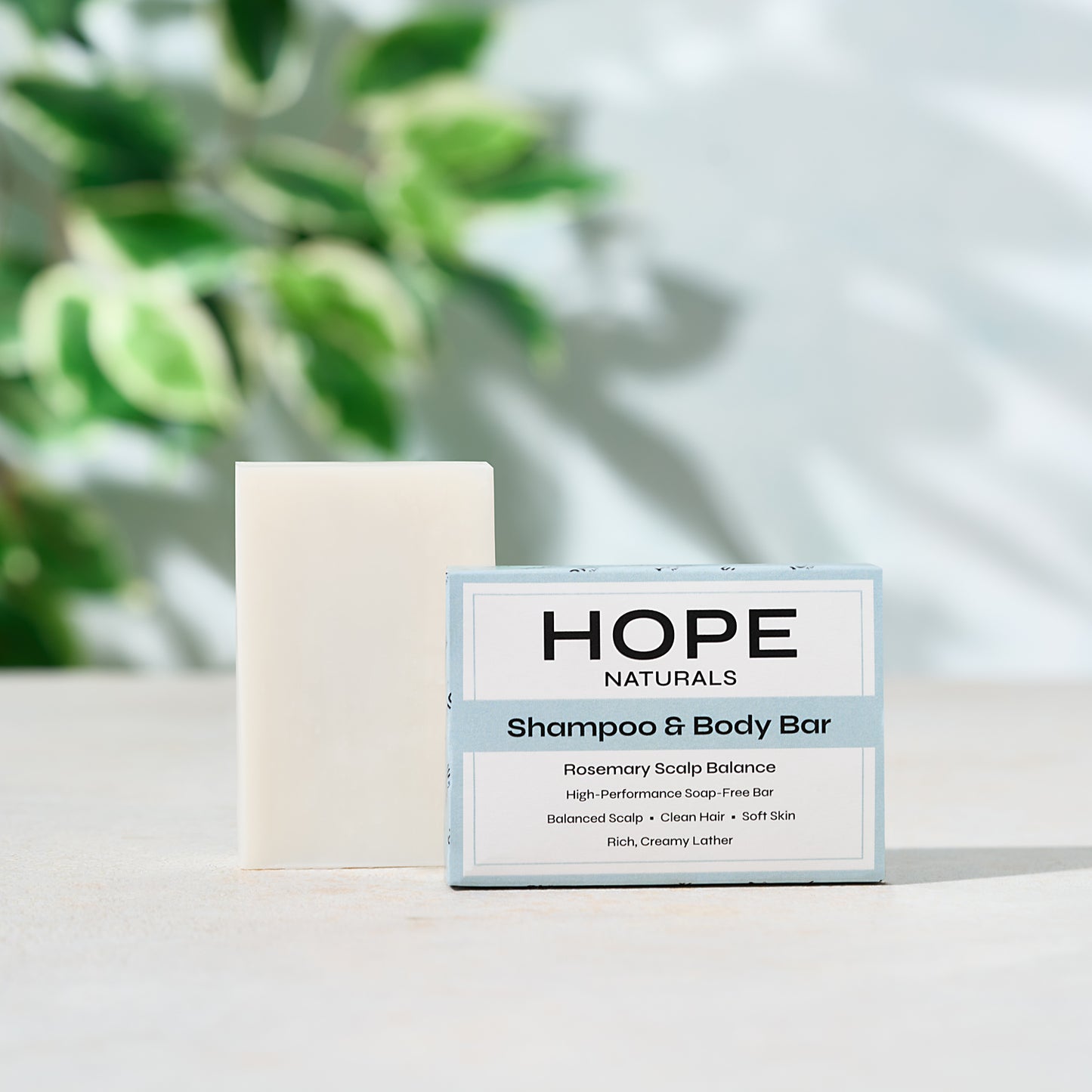 Rosemary Shampoo & Body Bar - Soap‑Free, Sulphate‑Free, pH‑Balanced Solid Cleanser for Sensitive Scalp (100g)